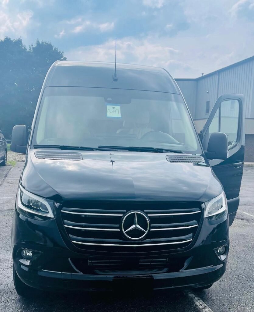 Mercedes Sprinter van for cruise terminal transfers with luggage